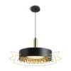 GIULIA 40 függő lámpa fekete/aranybarna sárgaréz 230V LED E27 30W