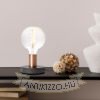 ALGOT asztali lámpa fekete szálcsiszolt réz 230V LED E27 15W