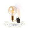 ARAQ fali lámpa  szálcsiszolt sárgaréz/fekete 230V LED E27 15W