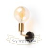 ARAQ fali lámpa  szálcsiszolt sárgaréz/fekete 230V LED E27 15W