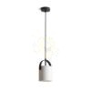 JULIETTA 16 függő lámpa  opál üveg/fekete 230V LED E27 15W