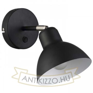 BAROQUE fali lámpa fekete króm 230V LED E27 11W