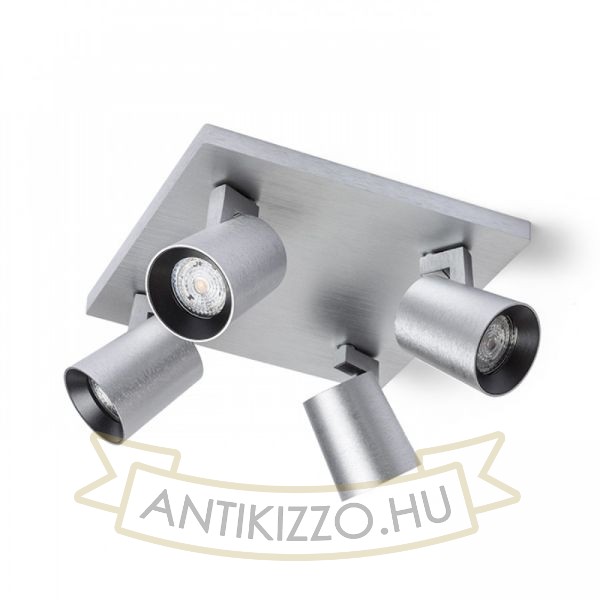 KENNY IV mennyezeti lámpa  szálcsiszolt alumínium/fekete 230V LED GU10 4x8W