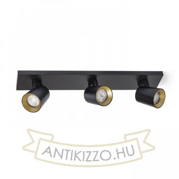 KENNY III felületre szerelhető fekete/aranysárga  230V LED GU10 3x8W