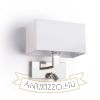 PLAZA fali lámpa LED spotlámpával fehér króm 230V LED E27 LED 15+3W  3000K