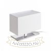PLAZA S asztali lámpa fehér króm 230V LED E27 15W