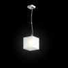LUCIA 15x15 függő lámpa  szatén üveg/króm 230V LED G9 5W