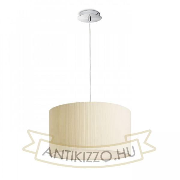 LALO 40 függő lámpa krémfehér matt nikkel 230V LED E27 3x15W