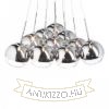 ASTRAL függő lámpa krómozott üveg/tiszta üveg 230V/12V G4 10x20W