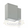DIXIE 4x12 fali lámpa ezüstszürke 230V/700mA LED 2x3W 48° IP54 3000K