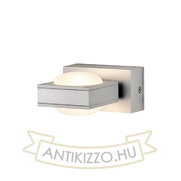 BULFLAT II fali lámpa ezüstszürke szatén üveg 230V/12V G4 20W IP44
