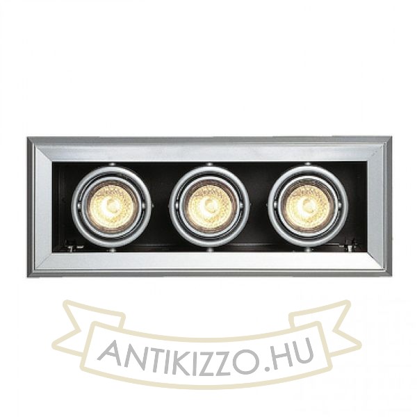 AIXLIGHT MOD 3 GU10 süllyesztett lámpa ezüstszürke 230V GU10 3x50W