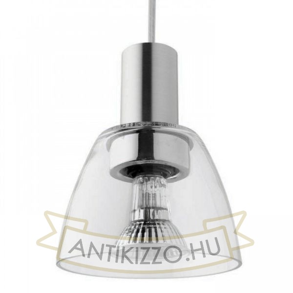 BIZZO függő lámpa  tiszta üveg/alumínium 230V LED E14 15W