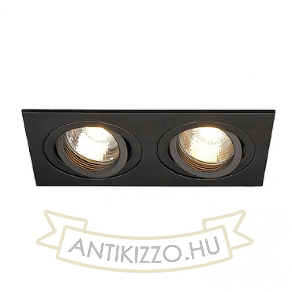 NEW TRIA II MR16 süllyesztett lámpa fekete 12V GU5,3 2x50W