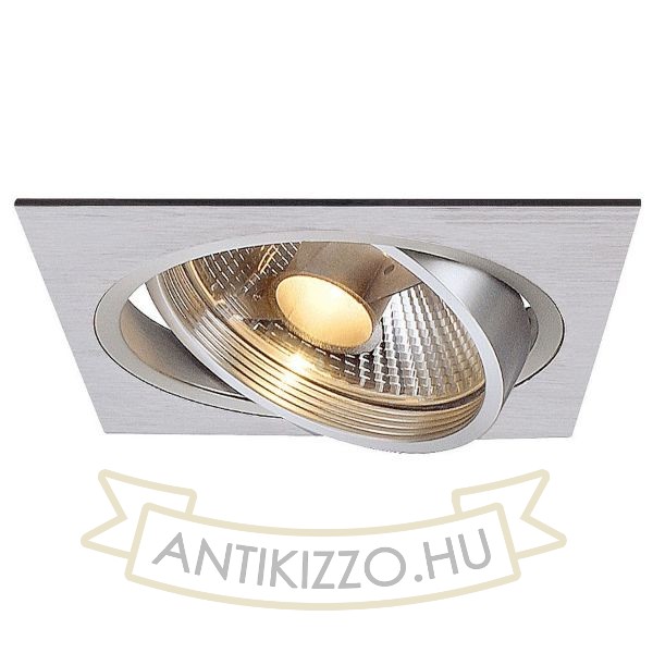 NEW TRIA SQ I ES111 süllyesztett lámpa szálcsiszolt alumínium 230V GU10 75W