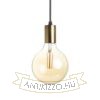 ARAQ függő lámpa  szálcsiszolt sárgaréz/fekete 230V LED E27 15W