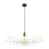 ARAQ függő lámpa  szálcsiszolt sárgaréz/fekete 230V LED E27 15W