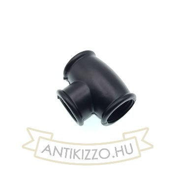 Fekete T idom 3xM10  belső menettel - 20mmx17mm