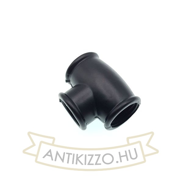 Fekete T idom 3xM10  belső menettel - 20mmx17mm