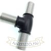 Fekete T idom 3xM10  belső menettel - 20mmx17mm