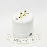 Porcelán billenő kapcsoló, falonkívüli, fehér, dupla alternatív, 106+6 MOTO