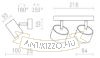PIXEL II felületre szerelhető fekete 230V LED GX53 2x7W