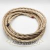 Kép 3,14m Fonott kender kábel – 3×0,75 mm² (natúr)