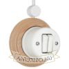 Loft és retro enteriőrökbe ajánlott porcelán dupla kapcsoló