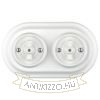 Kép Fehér porcelán alternatív forgókapcsoló betét, süllyesztett