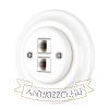 Kép Fehér porcelán dupla RJ45 süllyesztett csatlakozóbetét
