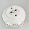 Kép Fehér porcelán dupla RJ45 süllyesztett csatlakozóbetét