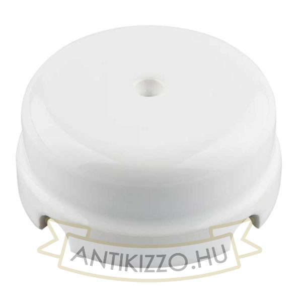 Fehér porcelán falonkívüli kötődoboz 78x35mm