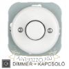 Kép Fehér porcelán süllyesztett dimmer, fényerőszabályzó betét