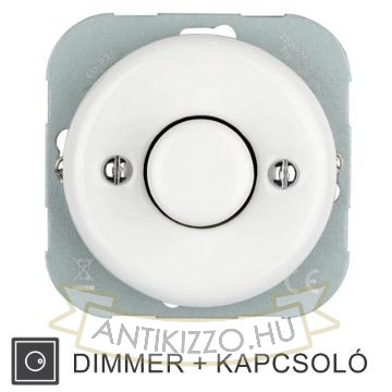 Porcelán dimmer Ø60 mm-es süllyesztett szereléshez