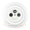 Kép Fehér porcelán TV/SAT csatlakozó aljzat betét