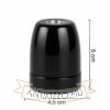 Fekete E27 porcelán foglalat egyenes kialakítással