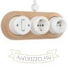 Hármas natúr fa sorolókeret falonkívüli porcelán egységekhez