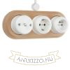 Hármas natúr fa sorolókeret falonkívüli porcelán egységekhez