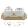 Kettes natúr fa sorolókeret falonkívüli porcelán egységekhez