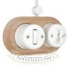 Kettes natúr fa sorolókeret falonkívüli porcelán egységekhez
