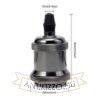 Fényes fekete króm Edison foglalat M10×1 menettel
