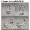 Fényes króm fém lámpa rács – csepp alakú, E27 búratartós rögzítéssel