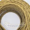3×0,75 mm² fonott textilkábel elegáns arany árnyalatban