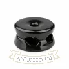 Fekete porcelán dupla vezetékrögzítő falon kívüli kábelezéshez