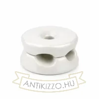 Fehér porcelán dupla vezetékrögzítő falon kívüli kábelezéshez