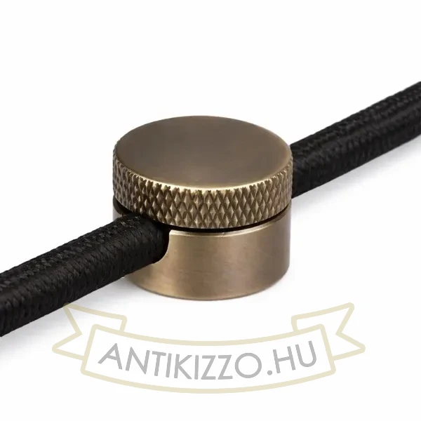 Antik bronz csavaros vezetékrögzítő Ø22 mm méretben
