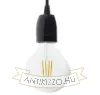 Fekete E27 porcelán foglalat egyenes kialakítással