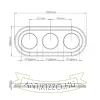240×100 mm fekete porcelán sorolókeret PR1 rendszerhez
