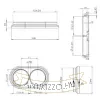 168×97×22 mm fekete porcelán keret MOTO porcelán szerelvényekhez