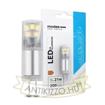 Modee Lighting LED Izzó G4 Aluminium AC-DC 12V 1,8W 4000K (200 lumen) ERP B1